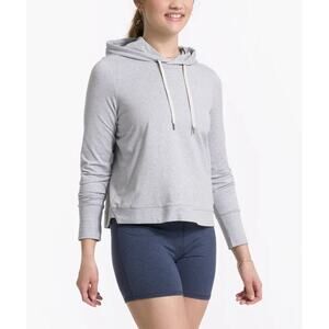 Vuori Women's Halo Essential Hoodie Sweatshirt Heather Light Gray Size Medium